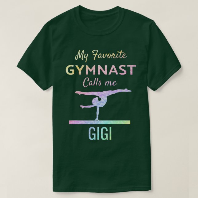 Meine Lieblingsgymnastin nennt mich Gigi Stolz Gym T-Shirt (Design vorne)