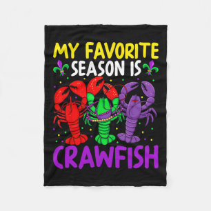 Meine Lieblingsjahreszeit ist Crawfish Mardi Gras Fleecedecke