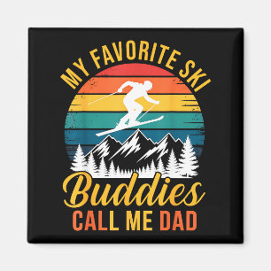 Meine Lieblingskifreunde nennen mich Papa Vintage- Magnet