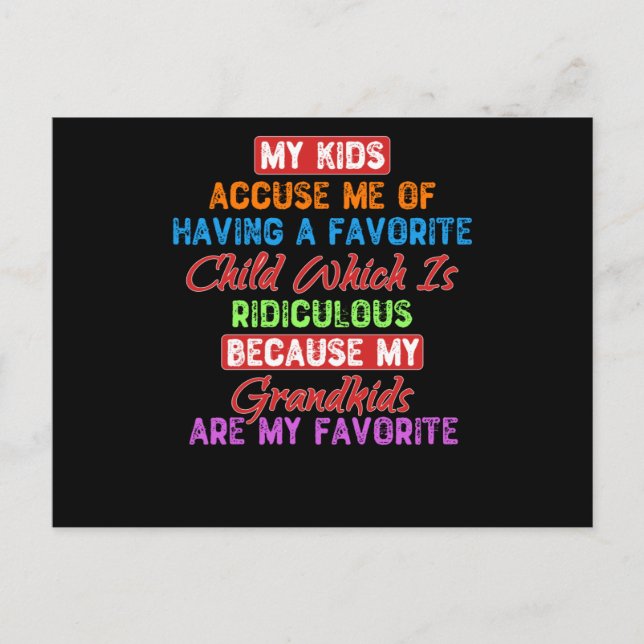 Meine Lieblingskinder Postkarte (Vorderseite)