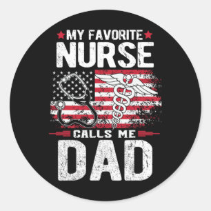 Meine Lieblingskurse nennt mich Vater Vaters Day Runder Aufkleber