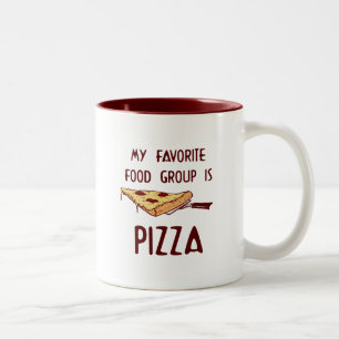 Meine LieblingsLebensmittelgruppe ist Pizza Zweifarbige Tasse