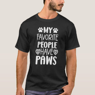 Meine Lieblingsmenschen haben Pfoten Katzen Grafik T-Shirt