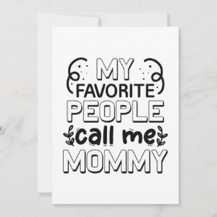 Meine Lieblingsmenschen nennen mich Mami Dankeskarte