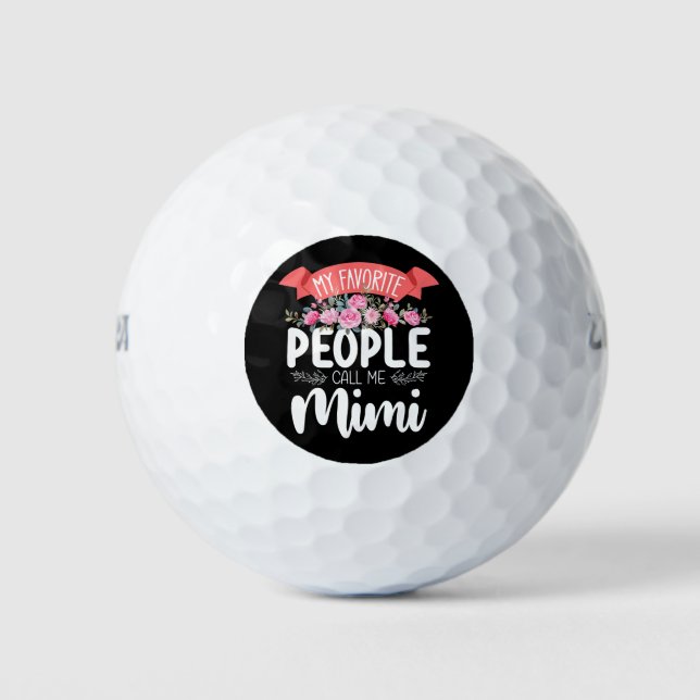 Meine Lieblingsmenschen nennen mich Mimi Muttertag Golfball (Vorderseite)