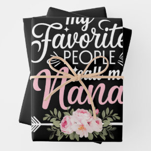 Meine Lieblingsmenschen nennen mich Nana Muttertag Geschenkpapier Set