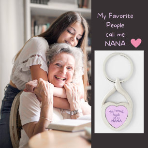 Meine Lieblingsmenschen nennen mich Nana Purple He Schlüsselanhänger