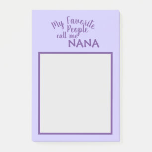 Meine Lieblingsmenschen nennen mich Nana Purple Post-it Klebezettel
