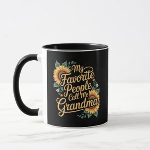 Meine Lieblingsmenschen nennen mich Oma am Muttert Tasse
