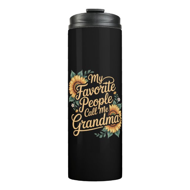 Meine Lieblingsmenschen nennen mich Oma am Muttert Thermosbecher (Vorderseite)