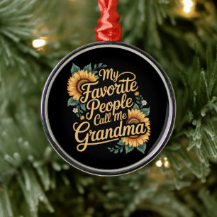 Meine Lieblingsmenschen nennen mich Oma Muttertag Ornament Aus Metall