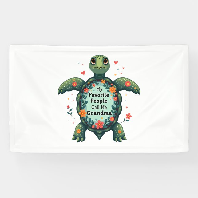 Meine Lieblingsmenschen nennen mich Oma Turtle - O Banner (Horizontal)