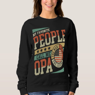 Meine Lieblingsmenschen nennen mich Opa Männer Vin Sweatshirt