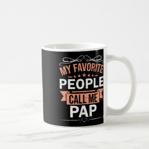 Meine Lieblingsmenschen nennen mich Pap Retro Men  Kaffeetasse