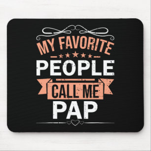 Meine Lieblingsmenschen nennen mich Pap Retro Men  Mousepad
