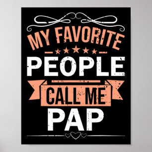 Meine Lieblingsmenschen nennen mich Pap Retro Men  Poster