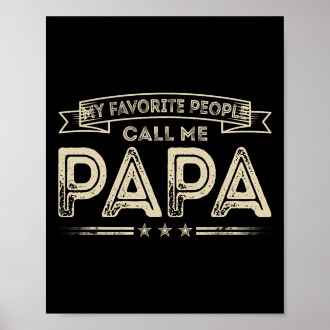 Meine Lieblingsmenschen nennen mich Papa Funny Opa Poster (Vorne)