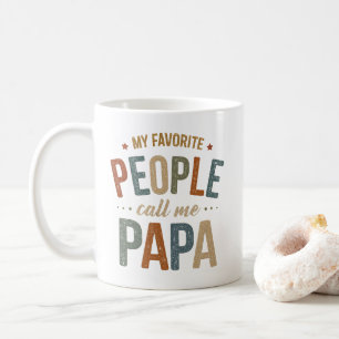 Meine Lieblingsmenschen nennen mich Papa Retro Vin Kaffeetasse