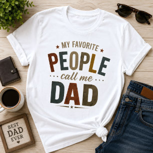 Meine Lieblingsmenschen nennen mich Papa Retro Vin T-Shirt