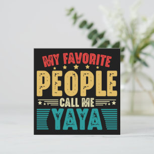Meine Lieblingsmenschen nennen mich Yaya Vintage M Einladung