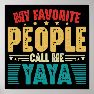 Meine Lieblingsmenschen nennen mich Yaya Vintage M Poster