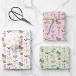 Meine Lieblingsmusik Niedlich Gezeichnet Geschenkpapier Set