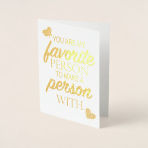 Meine Lieblingsperson, eine Person mit Valentine z Folienkarte