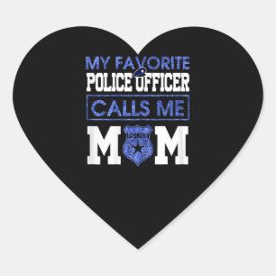 Meine Lieblingspolizei nennt mich Mama Herz-Aufkleber