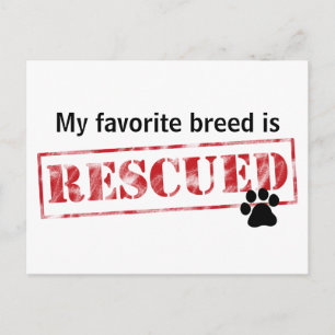Meine Lieblingsrasse wird gerettet Postkarte