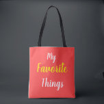 MEINE LIEBLINGSSACHEN<br><div class="desc">MEINE LIEBLINGSTHINGS Style: All-Over-Print Tote Bag, Medium Die klassische Tasche mit moderner Drehung: All-over-Print ermöglicht eine 100%ige Anpassung und bringt die Tasche auf den nächsten Level. Ihr nächster Shopping-Trip got einfach ein wenig mehr bodenfreundlich und viel stilvoller! Abmessungen: 16"l x 16"w; Ständer: 28"l Material: Außenbereich: 100% rost gebürstetes Polyester Innenbereich:...</div>