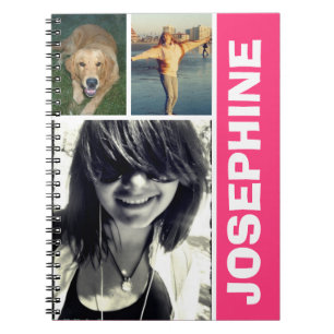 Meine Lieblingssendung ist heiß rosa Foto Collage  Notizblock