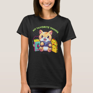 Meine Lieblingsspiele Cat Tacos The 80er Gamer T-Shirt