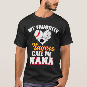 Meine Lieblingsspieler Baseball Volleyball Fußball T-Shirt