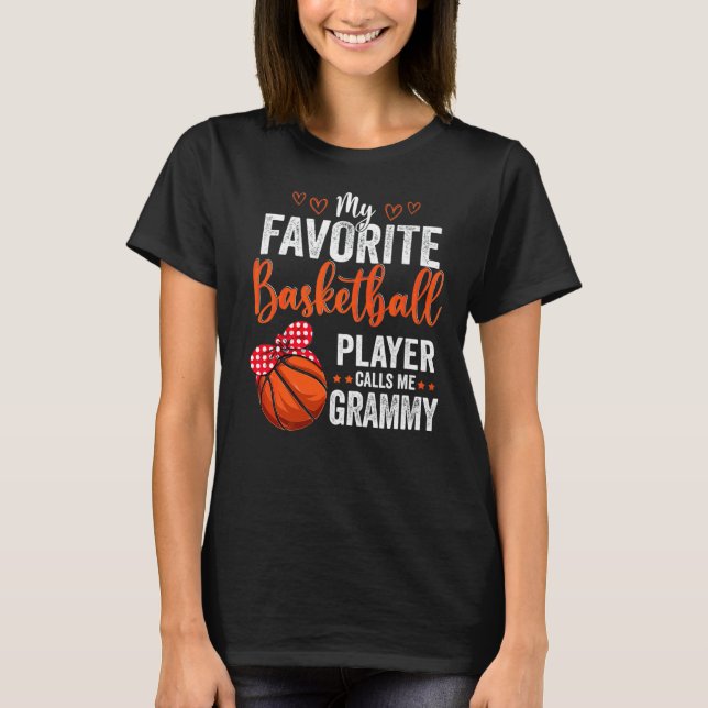 Meine Lieblingsspieler nennen mich Grammy Basketba T-Shirt (Vorderseite)