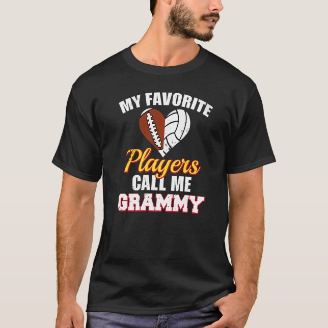 Meine Lieblingsspieler nennen mich Grammy Football T-Shirt (Vorderseite)
