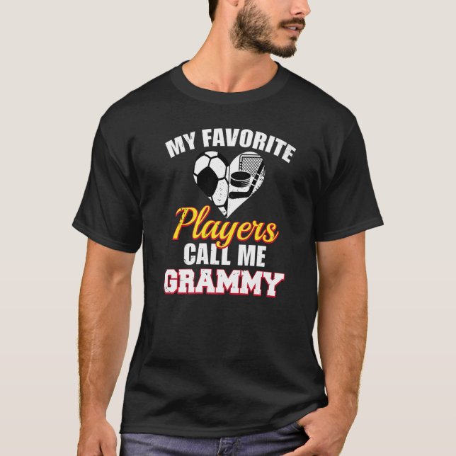 Meine Lieblingsspieler nennen mich Grammy Soccer H T-Shirt (Vorderseite)