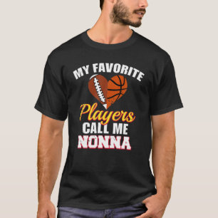 Meine Lieblingsspieler nennen mich Nonna Football T-Shirt