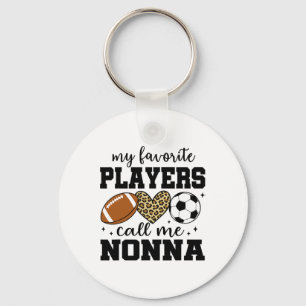 Meine Lieblingsspieler nennen mich Nonna Footll So Schlüsselanhänger