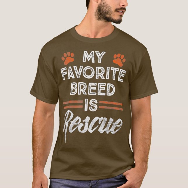 Meine Lieblingszucht ist RESCUE - Haustier Hund Mu T-Shirt (Vorderseite)