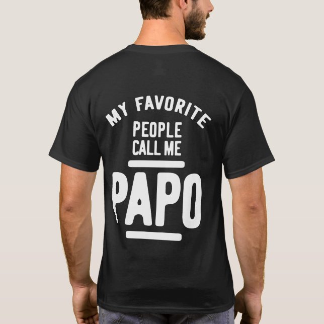 Meine Liebsten nennen mich Papo | Father Gift T-Shirt (Rückseite)