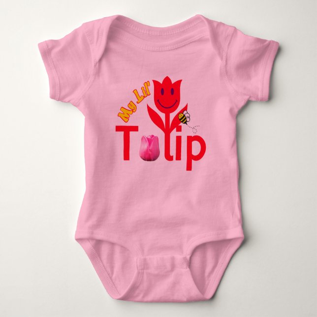 Meine Lil Tulpe onsie 🌷 Barcelona-Tulpe Baby Strampler (Vorderseite)
