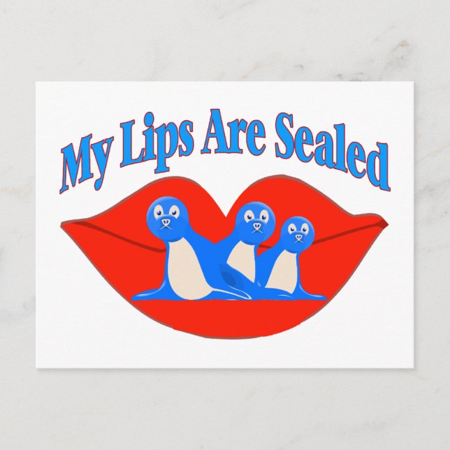 Meine Lippen sind versiegelt Postkarte (Vorderseite)
