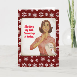 Meine Liste erstellen, zweimal überprüfen Feiertagskarte