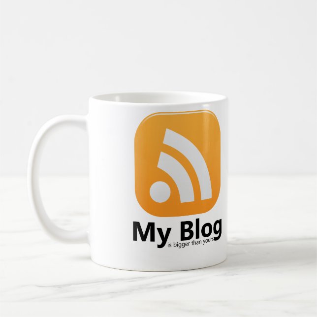 Meine Logo-Kaffee-Tasse des Blog-RSS Tasse (Links)