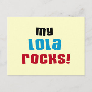 Meine Lola Rocks T - Shirt und Geschenke Postkarte