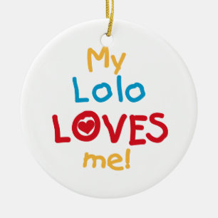 Meine Lolo Lieben Me T - Shirt und Geschenke Keramikornament