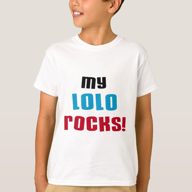 Meine Lolo Rocks T - Shirt und Geschenke (Vorderseite)