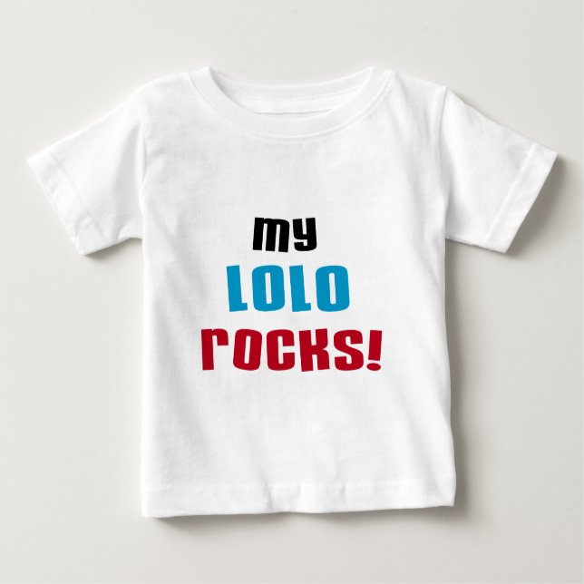 Meine Lolo Rocks T - Shirt und Geschenke (Vorderseite)