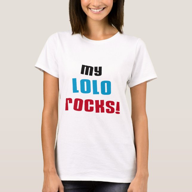 Meine Lolo Rocks T - Shirt und Geschenke (Vorderseite)