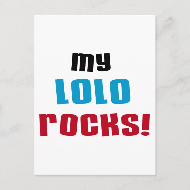 Meine Lolo Rocks T - Shirt und Geschenke Postkarte (Vorderseite)